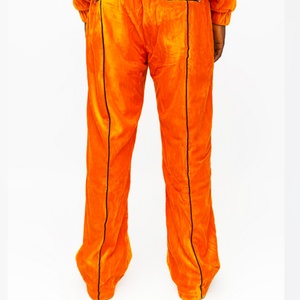 Men Polyester Jogging Suit Two Piece Set 3m Reflective Strip Velvet <b>Zip</b> <b>up</b> <b>Jackets</b> and Pants Custom Velour Tracksuit Men - Product Image 6