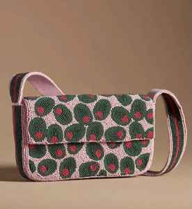 Bolso cruzado bordado con cuentas de semillas hecho a mano elegante con correa ajustable diseñado para una moda elegante - Product Image 3