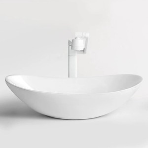 <span class=keywords><strong>Lavabo</strong></span> da appoggio rettangolare in ceramica di lusso, a vasca singola, senza maniglie per <span class=keywords><strong>rubinetto</strong></span>, per hotel - Product Image 5