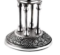 Encensoir de parfum décoratif de brûleur d'huile d'encens en bois plaqué argent pour la conception de 4 piliers de croix de maison et d'hôtel