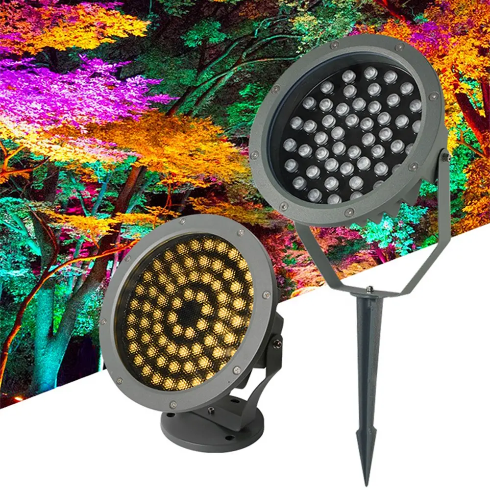 Focos de paisaje JESLED 3W/6W/9W/12W/18W/24W/36W/50W/72W/100W luces impermeables de alta potencia para exteriores para patio árbol de pared