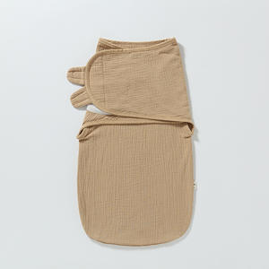Couverture d'emmaillotage confortable et facile pour bébé nouveau-né, utilisation printemps, automne, hiver, en <span class=keywords><strong>coton</strong></span> mousseline doux et respirant, emmaillotage pour bébé - Product Image 4
