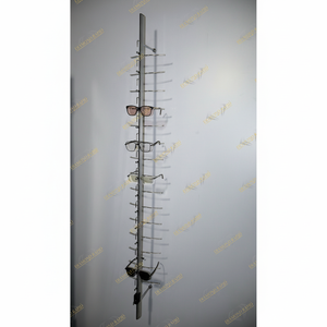 Équipement d'affichage optique en acier inoxydable en gros Support de tige d'affichage de lunettes à montage mural pour présentoirs de lunettes - Product Image 1