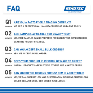 RENOTEC OEM supporto Non tessuto lembo ruota durezza media 115mm 50mm spessore 80 # ~ 400 # smerigliatrice lucidatura ad alta efficienza - Product Image 6