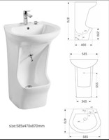 Lavabo multifonctionnel pour les pieds et les mains en céramique Salle de bain Maison Moderne Simple Antidérapant Durable Facile à nettoyer