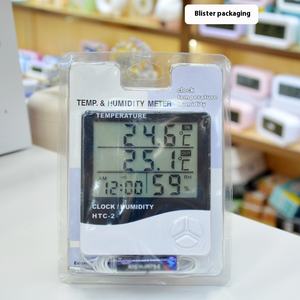 HTC-2 Display a doppia temperatura per la casa creativa sveglia termometro elettronico misuratore di umidità della temperatura esterna per interni - Product Image 6