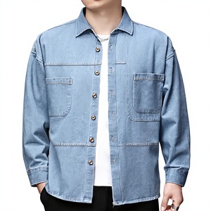 Camisa de Mezclilla para Hombre, Fabricada por OEM, con Logotipo Personalizado, al por Mayor, Duradera, Cálida y Cómoda, Ideal para Usar al Aire Libre en Otoño - Product Image 1