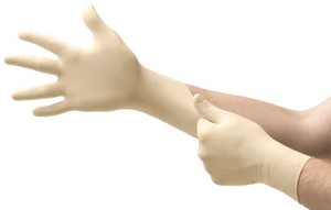 Gants d'examen médicaux en latex poudrés, gants jetables en latex, gants en latex - Médicaux, sans poudre, blancs - Product Image 2