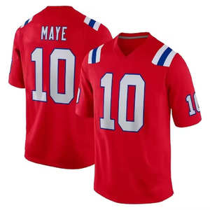 Maglia da Football Americano New England Limited di 3a Generazione, Nuovo Modello, 10 Derek Maye 12 Brady 8 DIGGS, Cucita - Product Image 2