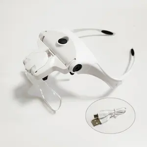 1x,1.5x,2x,2.5x,3.5x Light weight loupes illuminated magnifying glass with led