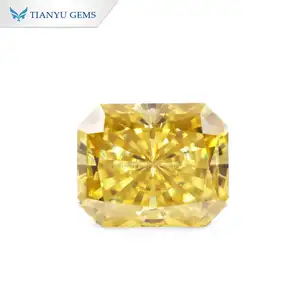 Tianyu 보석 핫 세일 제품 보석 만들기에 대 한 생생한 노란색 moissanite 빛나는 컷