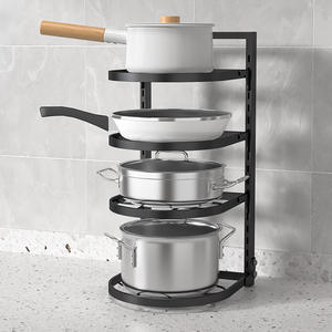 Estante ajustable de varios niveles para ollas y sartenes, organizador de cocina de 5 niveles para ollas, sartenes y utensilios de cocina, para gabinete de esquina. - Product Image 2