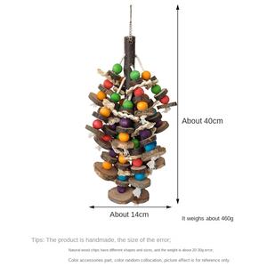 Orta büyük papağan malzemeleri Log Gnawing dize yırtılma sıkıntı için dayanıklı kuş oyuncak taşlama kafes dekorasyon - Product Image 6