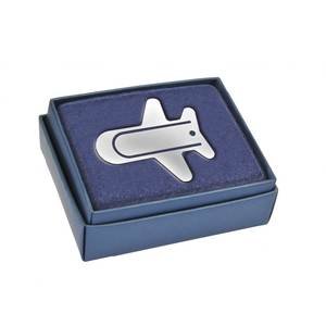 Marque-page avion 80x90 mm en métal pour la promotion de la lecture - Product Image 2