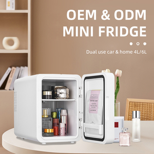 <span class=keywords><strong>Mini</strong></span> réfrigérateur électrique portable personnalisé de 4 L, petit réfrigérateur en plastique pour la maison, le dortoir, la voiture, utilisation compatible - Product Image 1