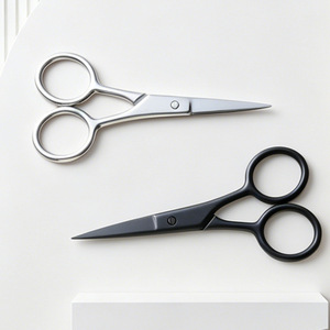 Tijeras de precisión para cejas de acero inoxidable, recortador todo en uno para el aseo diario de cejas, nariz y barba. - Product Image 1