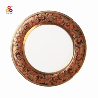 Service de vaisselle de luxe en porcelaine gaufrée or 18 pièces avec assiette à dessert 8 "assiette à soupe pour mariage et maison