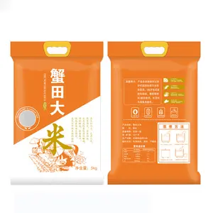 Sacs en plastique stratifiés personnalisés de poche de vide en nylon d'emballage debout de 5kg pour le blé maïs farine riz
