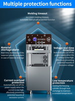 Machine à crème glacée Baiwin 1900W, directement de l'usine, dernière version avec écran tactile, machine à crème glacée molle trois saveurs