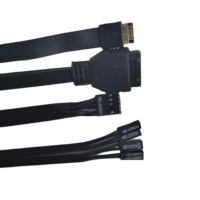 Carcasa de ordenador, Panel frontal Dual USB3.0 + usb 3,1 + LED, interruptor de Audio HUB, Unidad de reutilización, extensión de placa PCB, puerto y conector