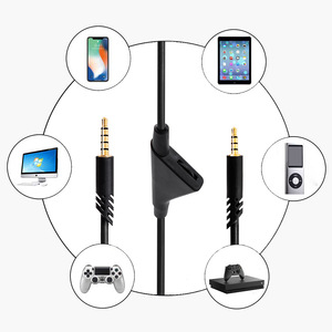 Cable auxiliar de audio de repuesto con control de volumen, conductor chapado en oro y blindaje trenzado para auriculares para juegos <span class=keywords><strong>Astro</strong></span> A10/A30/<span class=keywords><strong>A40</strong></span> - Product Image 3