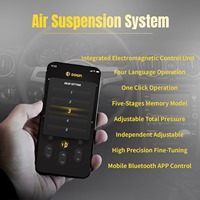 Kit de gestion de l'air pour système de suspension pneumatique, système de commande électronique, avec réservoir d'air et pompe de compresseur, noir