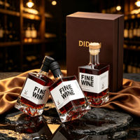 Bouteille en verre carrée de 500 ml et 750 ml pour boissons, spiritueux, vin, whisky, vodka, café infusé à froid pour distillerie