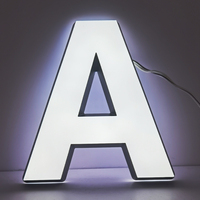 Letrero LED Acrílico Personalizado para Negocios, Mini Letras Iluminadas, Logotipo para Publicidad Comercial, Letrero para Fachada