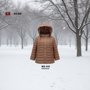 Manteau léger en coton pour femmes, grande taille, FB41 46-56, couleurs mélangées, à capuche, vêtements d'extérieur d'hiver - Product Image 2