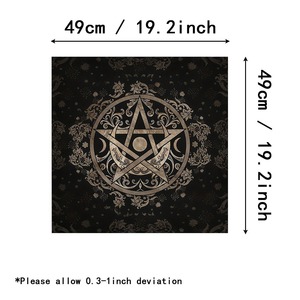 Altar tela Luna sol estrella pentagrama impreso espiritual tapiz mantel hecho a mano personalizable astrología adivinación brujería - Product Image 6