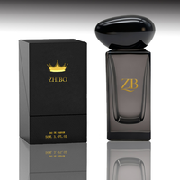 Flacon de parfum vide en verre de luxe noir à haute perméabilité, coffret cadeau personnalisé, personnalisation privée