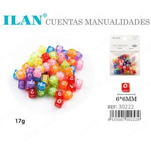 Perline Numerate ILAN 6x6mm per Creazione di Gioielli Fai-da-Te - Product Image 3