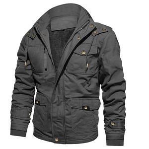 Veste bomber zippée pour homme, fourrure rétro, style robuste, avec capuche matelassée en coton et multiples poches, pour le travail, approvisionnement transfrontalier - Product Image 3