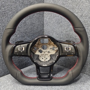 Volante para vw T6 <span class=keywords><strong>gti</strong></span>, Venta al por Mayor de Fábrica, Cuero y Carbono, Scirocco, Jetta Mk6, <span class=keywords><strong>Golf</strong></span> <span class=keywords><strong>Mk7</strong></span>, Polo - Product Image 2