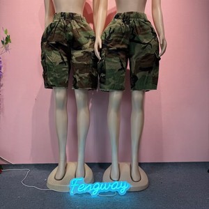 <strong>S</strong>-3XL New Arrivals 2025 <strong>Women</strong> Camouflage Pocket <strong>Shorts</strong> Loose Casual <strong>Cargo</strong> Camouflage Pants for <strong>Women</strong> - Product Image 2