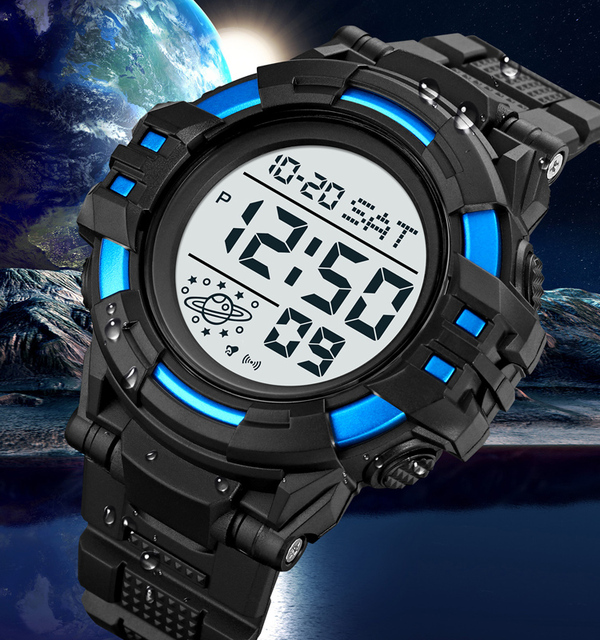 SKMEI 2003 Analog Digital 50m Waterproof TPU Strap Men Digital Wrist Watch Clock