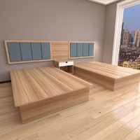 Meubles de chambre d'hôtel modernes et luxueux, personnalisables en style, taille et couleur, adaptés aux hôtels 2 à 5 étoiles et appartements, en bois écologique.