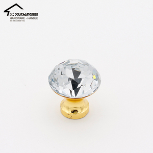 ลิ้นชักแบบดึงและลูกบิดแก้วคริสตัลเพชรคลาสสิกมือจับสีทองสำหรับห้องครัวห้องนอนตู้ในโรงแรม - Product Image 3