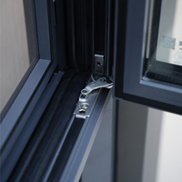 Portes/fenêtres de véranda contemporaines en aluminium, double vitrage trempé, double vitrage Low-E, insonorisées, coupe-vent, maison en verre