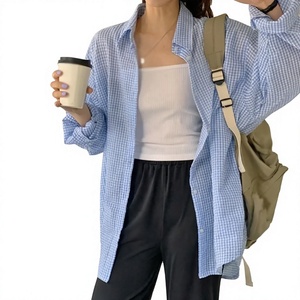 Camisa de Vestir Formal para Mujer, de Algodón Twill con Diseño de Puntos, de Lujo, Manga Larga, Cuello con Botones, para Fiesta - Product Image 1