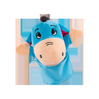 Boneka Hewan Lucu 25Cm, Boneka Tangan Serigala Singa Buaya Sapi, Boneka Edukasi Cerita untuk Bayi Anak
