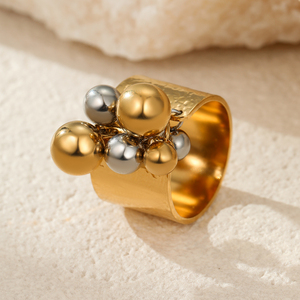 Thời Trang Đơn Giản Hình Dạng Không Thường Xuyên Dầu Drop Eternal Flower Mở Vòng Mạ Vàng Thép Không Gỉ Không Thấm Nước Có Thể Điều Chỉnh Đồ Trang Sức - Product Image 3