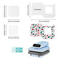 Ensemble d'ornements ronds en céramique vierges pour sublimation avec boîte cadeau en papier à fenêtre transparente, décorations suspendues pour sapin de Noël, vente en gros