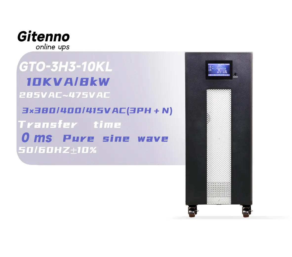 Fuente de alimentación ups en línea tipo torre de 6 pulsos 10kVA 9kw de alta calidad para TV con sistemas UPS de 12 horas