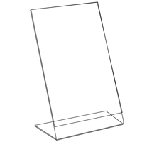 Support de table en acrylique transparent incliné, présentoir de menu en L pour bureau et restaurant, logo personnalisé OEM