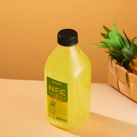 Bouteille de jus biodégradable en PET RPET PLA de 1000 ml, bouteille en plastique transparente de 32 oz pour boissons, café froid, lait, avec bouchon inviolable