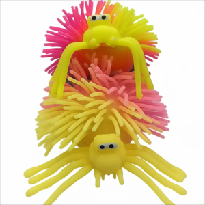 Juguete Antiestrés de Araña Colorida Brillante para Halloween, Araña Peluda Triple de TPR para Niños de 5 a 7 Años, Unisex - Product Image 5