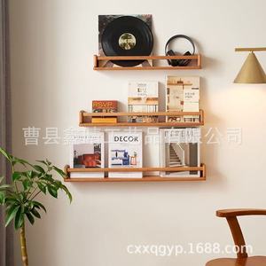 Solid Wood <b>Wall</b> Mounted Storage Rack Rectangle Multipurpose Durable Home Use Living Room Desktop Bedroom Storage - Product Image 4