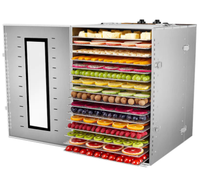 Déshydrateur alimentaire commercial à 16 plateaux pour fruits et légumes, machine de déshydratation industrielle pour fruits, machine de séchage alimentaire