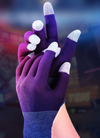 Gants de jeu pour téléphone à deux doigts, nouveau design, accessoires de jeu pour hommes et femmes avec fibre d'argent nanométrique, nouveau gant de jeu pour écran tactile